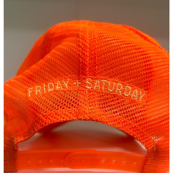 NEON ORANGE TRUCKER HAT. Beautiful way to save a bad hair day. - Picture 4 of 5